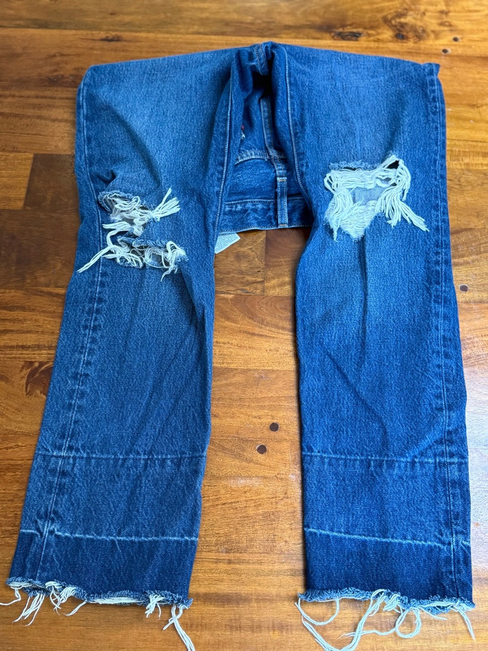 Levi's Women's Distressed Blue Denim Jeans